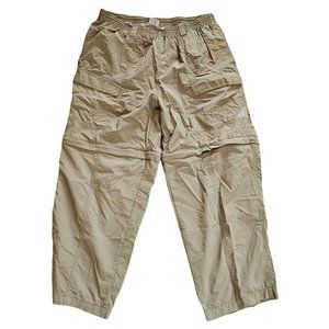 Columbia Omni-Shade Convertible Cargo Pants / Shorts Size Large Army Green Nylon